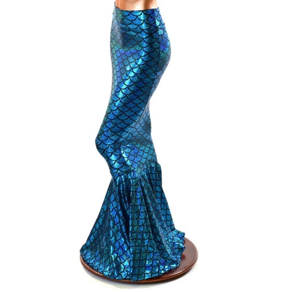 Blue Mermaid or Dragon Scales Skirt - Picture 2 of 5
